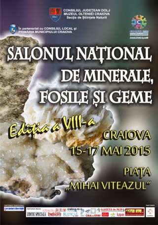 Afis Salonul National de Minerale Fosile si Geme 2015