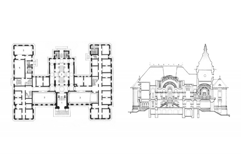 Palatul Administrativ Craiova - sectiuni