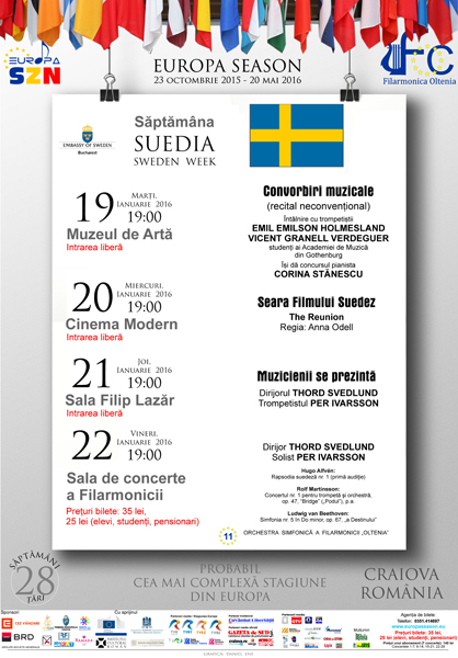 Program Saptamana Suedia la Stagiunea Europa