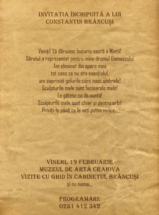 Ziua Brancusi, sarbatorita la Muzeul de Arta Craiova