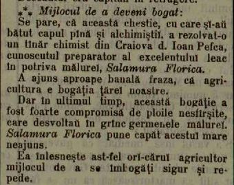 Reclama Fabrica Florica Epoca, seria 2, nr. 534, 14 august 1897
