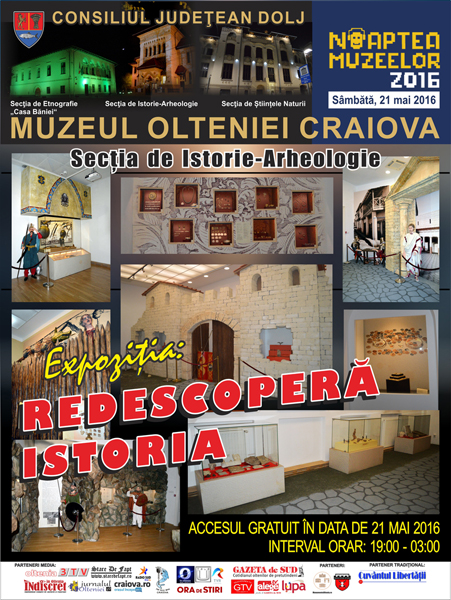 Sectia de Istorie-Arheologie a Muzeului Olteniei - Noaptea Muzeelor 2016