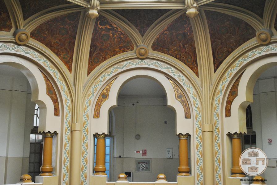 Fostul Hotel Palace, Craiova - decoratiuni pereti si hol etaj I