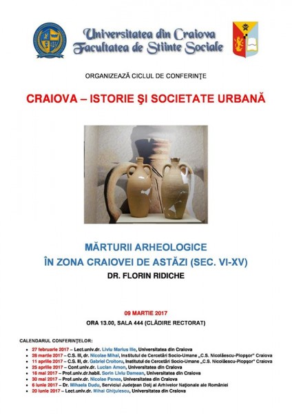 Marturii arheologice in zona Craiovei de astazi