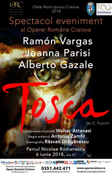 Afis spectacol Tosca - Opera Romana Craiova
