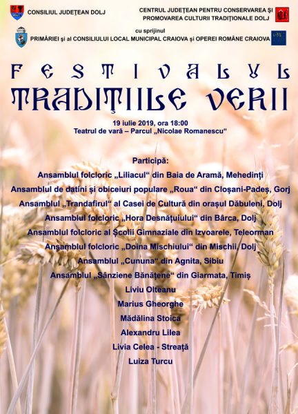 Afis Festivalul Traditiile Verii Craiova 2019