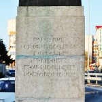 Monumentul Eugeniu Carada, Craiova - inscriptie soclu