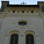 Intrarea in Manastirea Tismana - partea de sus a turnului de intrare de pe latura de vest a incintei