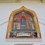 Manastirea Hurezi - pisania deasupra intrarii in trapeza